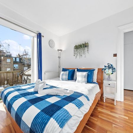 Balcony Blue Theme 1 Bedroom Central London Luxury Flat Near Hyde Park! Accommodates Up To 6! Double Sofa Bed And Next To Station! Bagian luar foto